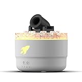大砲ディフューザー、暖炉ディフューザー、USBフレグランスディフューザーエッセンシャルオイルアロマセラピーマシン、カラーLEDライト付きクールミスト加湿器、ホームルーム用 (白)