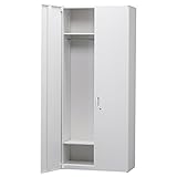 HCB-SRW2100_書庫 キャビネット 完成品【ワードローブ：H2100】ホワイト サイズ：W900×D450×H1050 オフィス家具市場オリジナル【日本製】 オフィス 収納 書棚 戸棚 事務所 ホワイト