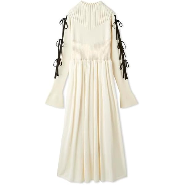 Amazon.co.jp: [ファーファー] ハーフジップニットワンピース