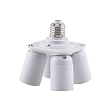 ILS - 4 In 1 E27 To E27 Base Light Lamp Bulb Adapter Holder Splitter Socket AC100-240V