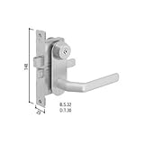 YKKAP メンテナンス部品 レバーハンドル錠セット (HH-J-0536U9) YS：シルバー