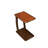 サイドテーブル 介護テーブル 可移動デスク純木のサイドテーブル360°回転 キャスター付 多目的 ベッドサイドテーブル (b)