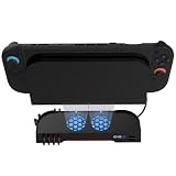 Switch 有機ELモデル 用 ファン 冷却ファン 有機elドック 対応 充電スタンド スイッチ ドックスタンド 排熱 周辺機器 扇風機 静音 放熱 オーバーヒート防止 ブラック ホワイト (Black, Switch2)