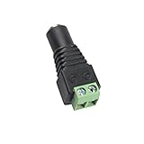 KAPATA LEDテープライト専用DCコネクター　メスコネクター ブラック DC変換プラグ 半田付け不要