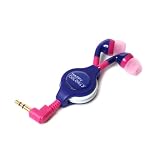 リール付ステレオインナーイヤーヘッドホン パープル PG-SIH20PP