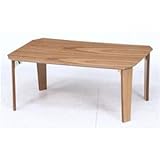 八角突板 ローテーブル/センターテーブル 【ナチュラル 幅90cm】 折りたたみ 木目調 〔リビング ダイニング〕