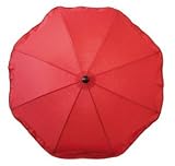 iSi Mini, Umbrella for Pram/Pushchair Parasol with UV Protection UPF50, Red (rot) by ISI Mini