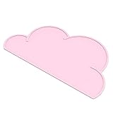 ランチョン マット シリコン おしゃれ 北欧 撥水 子供 ランチクロス 赤ちゃん ベビー キッズ 雑貨 シリコンマット 雲 かわいい お食事マット ランチマット BEATON JAPAN (ピンク)