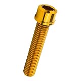 M8×40mm P1.25 キャップボルト 六角穴付きボルト スリムヘッド ゴールド カスタムボルト ステンレス製 3本セット