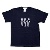 【MOOMIN】ニョロニョロプリント半袖Tシャツ ムーミン 綿100% 日本製 【cordialclothing】 (M, ネイビー)