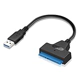 SZSL SATA-USB 3.0 変換ケーブル 2.5インチ SSD/HDD用 SATA USB変換アダプター5Gbps 高速SSD/HDD 外付け 変換 コネクタ ハードディスク ポータブル（3.5インチハードディスクドライブをサポート，電源ケーブルなし）