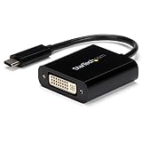 StarTech.com USB-C - DVIディスプレイ変換アダプター／1920x1200／DP Altモード／Thunderbolt 3対応／USB Type-CパソコンからDVIモニター プロジェクターへの変換コネクター CDP2DVI