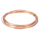 PATIKIL 宝石 メイキング 用 99.9% 純銅 ワイヤー 16 ゲージ (1.3 mm) クラフト ワイヤー 3 m (9.8 フィート) ビーディング 宝石 メイキング 用品 クラフト リース エレクトロカルチャー ガーデニング