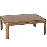 山善 平面パネルヒーター付家具調和洋風こたつ(継脚付)(120cm長方形) 電子リモコン付 ブラウン SKF-MD1203H