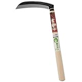 若獅子 片刃 薄鎌 鋼付 角 180mm 柔らかい草用