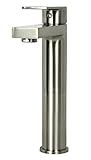 ARIEL ADRIAN-BN Adrian Style Solid Brass Single Hole Lever Bathroom Vanity Lavatory Faucet, Stainles