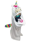 Lazy One 着るフード付きブランケット 子供用 動物フード付きブランケット ユニコーンブランケット