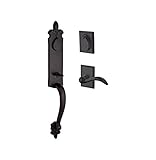 Baldwin DCCOTXARCRRSR481 Reserve Double Cylinder Handleset Cottonwood x Arch with Rustic Square Rose
