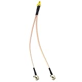TOOGOO ( R ) SMAメスto Yタイプ2 x ts9オス/ crc9オスコネクタースプリッタコンバイナピグテールケーブルRG 316 30 cmゴールド