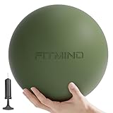 FITMIND ステキティスボール ピラティスボール 20cm ぎむにく エクササイズボール 玉 ヨガボール 小さい ストレッチ リハビリ ギムニック (濃緑)