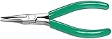 Xcelite NN54V Slim Line Needle Nose Plier with Green Cushion Grip Handle, Serrated Jaw, 5' Length, 1
