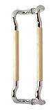 積層強化木プルハンドル 曲線型B ホワイト (両面)　30φ 480mm (SK-1119-R-30-480-WH)　10組入