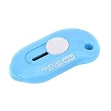 Tiptiper ミニカッター、プラスチックシェル+ブレード、ポケットサイズ、自動引き込み式、軽量工芸ナイフハンドツールオフィス文房具