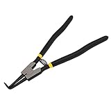 uxcell ノーズプライヤ 外部ベントサークリッププライヤー 高炭素鋼製シルバートーン 330mm長さ