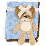 Babies R Us 3D Puppy Blanket - Blue - 30 x 40 by Babies R Us [並行輸入品]