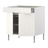 IKEA(イケア) FAKTUM ストート ホワイト 80 cm 59833311 ベースキャビネット/ 棚板/引き出し/扉2枚付、ストート ホワイト