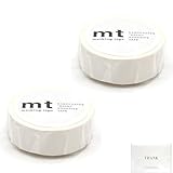 mt マスキングテープ 幅15ｍｍ×7ｍ (マットホワイト×2個)