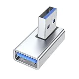 USB 3.0 アダプタ 90 度直角オス - メス カプラ コネクタ ラップトップ PC 用 USB 延長コンバータ USB 3.0 アダプタ 90 度オス - メス カプラ コネクタ