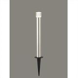 LIXIL TOEX　12V　美彩　ローポールライト 丸形／下配光型 スパイクタイプ　H400　【ローボルトライト】　【エクステリア照明 ライト】 ポール：鏡面／灯具：シャイングレー