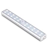 モーション検知LED、USB充電式20明るいLED夜間ライトスティックオンモーション検知照明バーKULED s20 T6