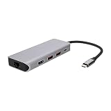 オウルテック USB 10Gbps対応 HDMI／LAN／USB Type-A×2／USB Type-C 5 in 1 USB Type-Cマルチポートアダプタ シルバー OWL-DSU31A2HLC-SV