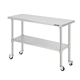 [日本製] ステンレス 作業台 キャスター付き 業務用 幅100cm 奥行45cm 高さ80cm 調理台 キッチン台 キッチン作業台 業務用キッチン ワークテーブル 防水性 耐油性 作業テーブル キッチン 家庭 厨房 工場 食器棚 収納 ステンレス作業台 kot2ca-10045