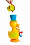 Suctioned Duck Bathtub toy with 5 cups and spinning water wheel [並行輸入品]