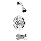 LASCO-Simpatico 07-0608 Tub and Shower Valve with Single Lucite Handle, Chrome Finish [並行輸入品]