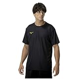 トレーニングウェア 半袖 Tシャツ ナビドライ Uネック 吸汗速乾 インナー 肌着 【Amazon限定モデルあり】 32MAC190 メンズ ブラック/ゴールド M