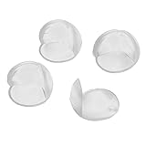 uxcell コーナーバンパー プロテクター 家庭 ゴム 球状 エッジガード 机 テーブル 透明 4個入り