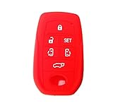 スマートキーケース スマートキーカバー トヨタ アルファード ヴェルファイア 30系 ブラック 専用設計 シリコン 傷防止 キーホルダ リモコンケースリ モコンカバー 鍵ケース プレゼン (30系赤)