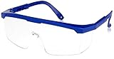 uxcell ゴーグル　プラスチック　保護眼鏡・ゴーグル　クリア　レンズ　ダーク　ブルー　調整可能　9-10.5cm