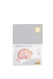 Pinolino Jersey Fitted Sheet for Cot Bed (Grey by Pinolino
