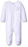 ABSORBA Unisex-Baby Uni White with Grey Check Footie Grey/White 9 Months [並行輸入品]