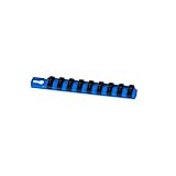 Ernst Manufacturing 8307-Blue-1/4 8-Inch Socket Organizer and 9-1/4-Inch Dura-Clip Socket Clips [並行輸