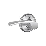 Schlage f170-mer-lh f-series Merano SingleダミーLeft Handedドアレバー、サテンクローム