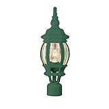 Transglobe Lighting 4060 VG Post Head with Beveled Glass Shade, Verde Green Finished [並行輸入品]