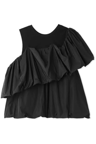 Amazon | [エミ] Atelier バックジョーゼットサテンドルマンTOPS 