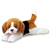 Bearington Lil' Hunter Beagle ぬいぐるみ - 8インチ ソフトでふわふわのビーグルぬいぐるみ - 本物そっくりのビーグルぬいぐるみ - 子供、赤ちゃん、動物愛好家のための愛らしい子犬のぬいぐるみ