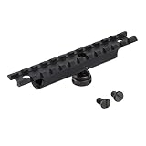 FOCUHUNTER 戦術的7/8インチ21mmピカティニー AR-15 キャリングハンドルレールマウント AR / M4 / M16タイプ汎用レール 12スロットマウントベース アウトドア活動用